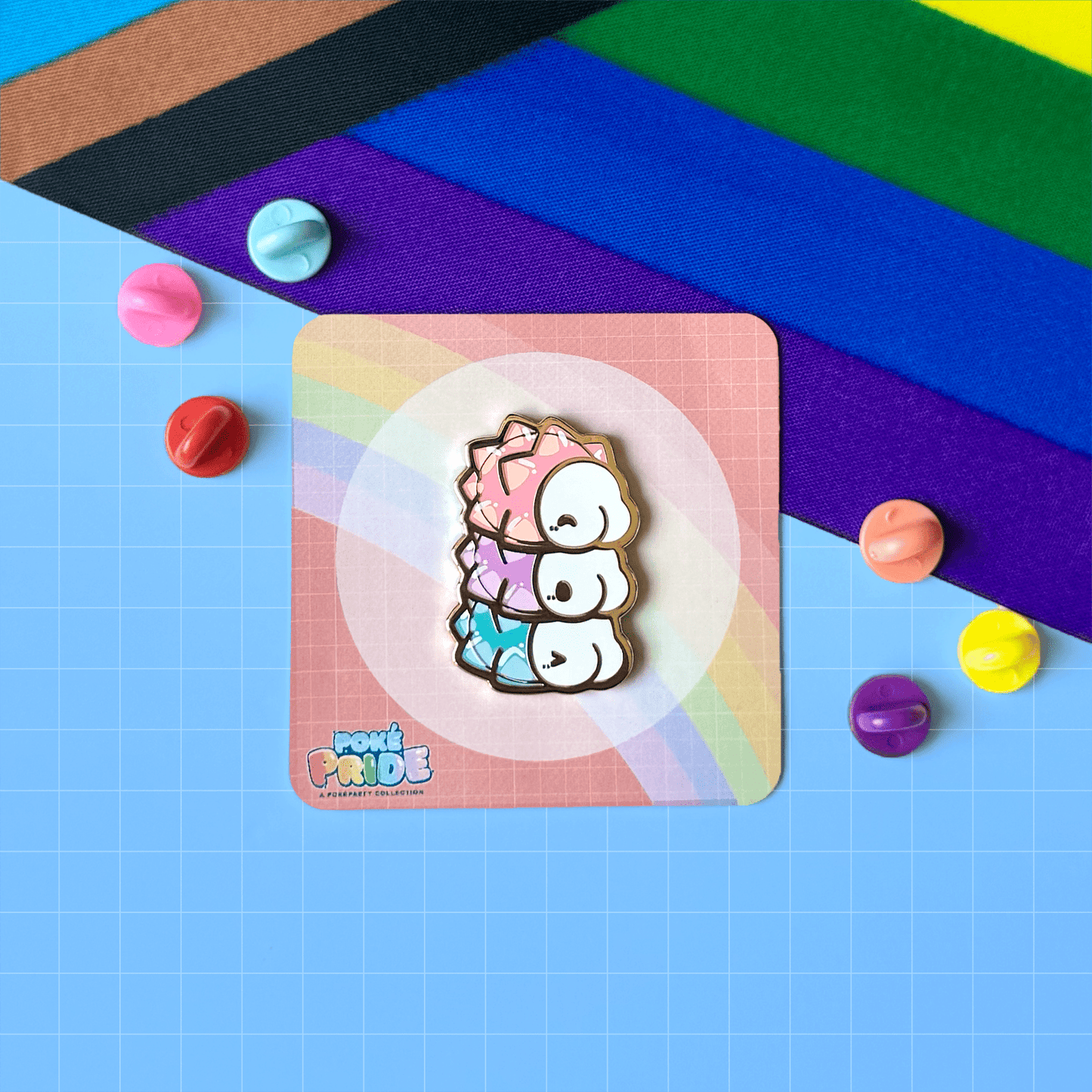 Bisexual Snom PokéPRIDE Pin - HeyyoJojo