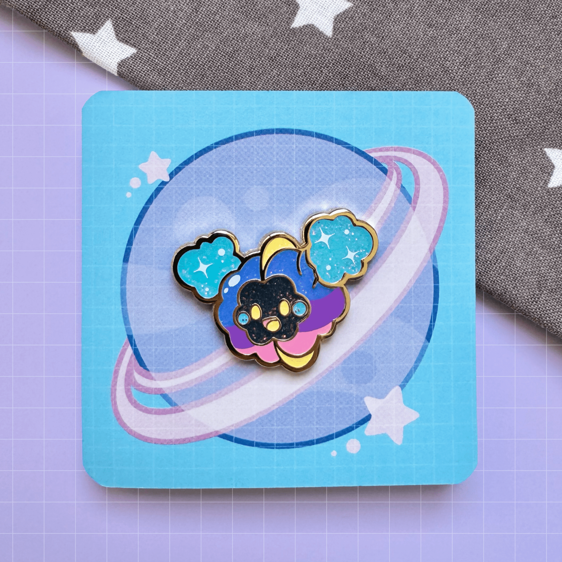 Cosmog Glitter Pin | Galaxy - HeyyoJojo