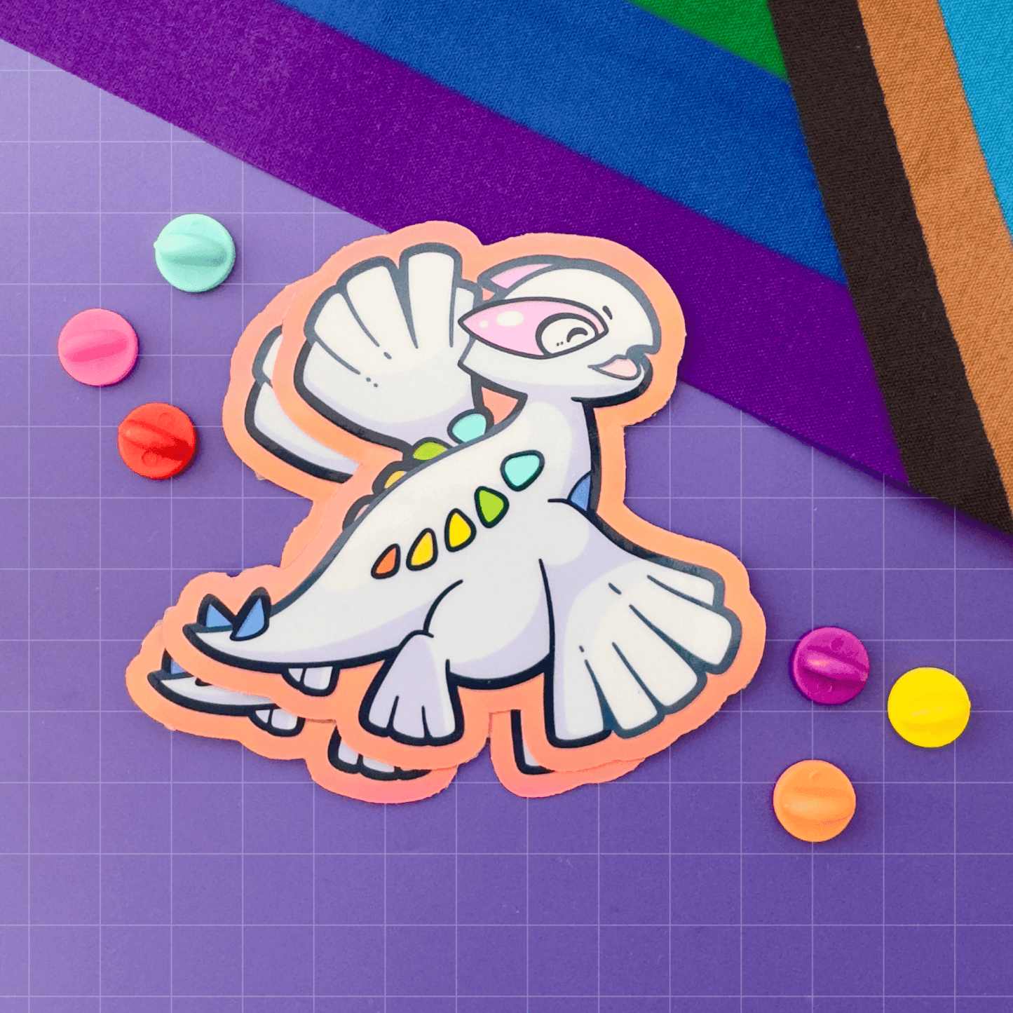 Lugia Holograhic PokéPRIDE Sticker - HeyyoJojo