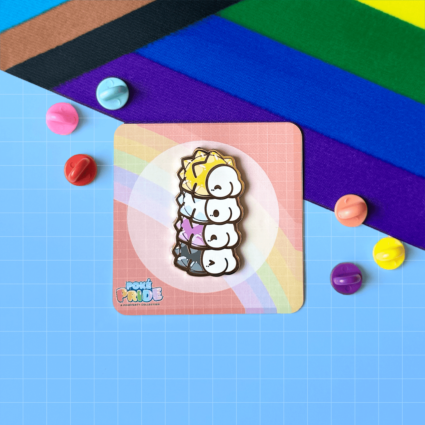 Non - Binary Snom PokéPRIDE Pin - HeyyoJojo
