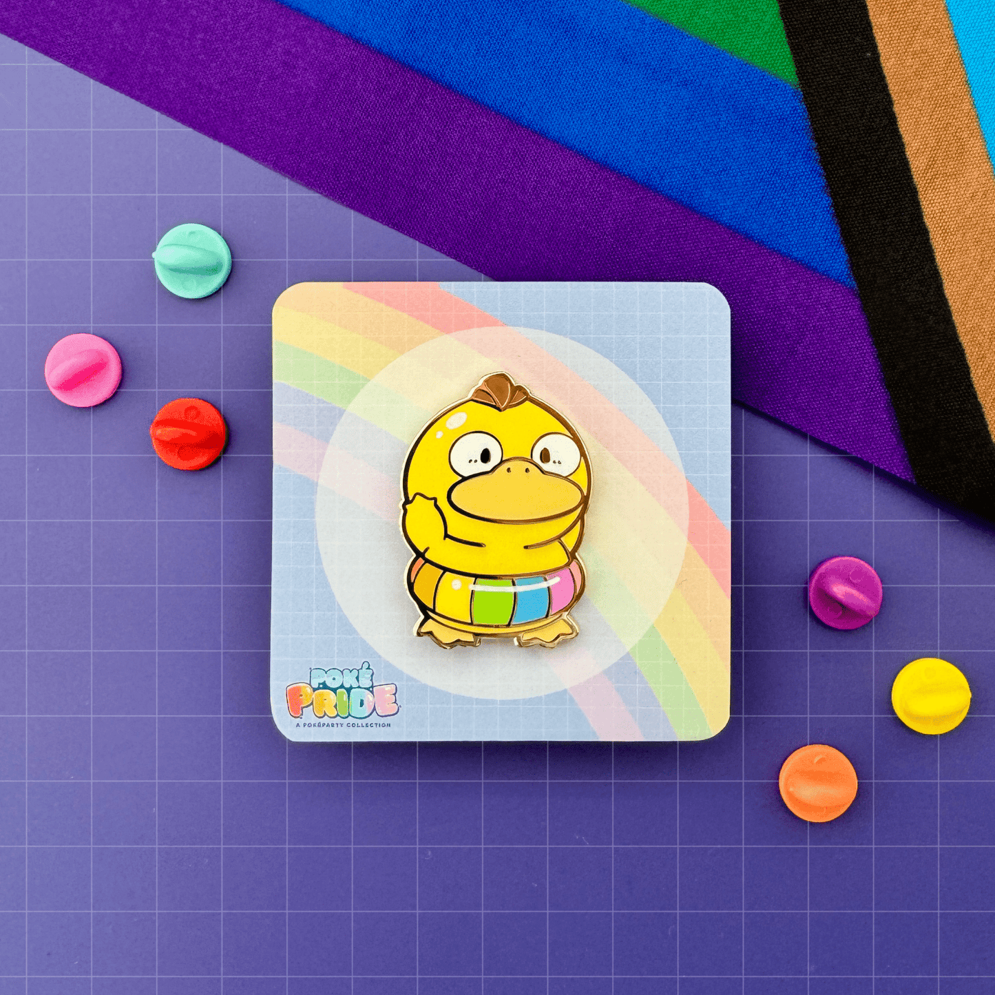 Psyduck PokéPRIDE Pin - HeyyoJojo