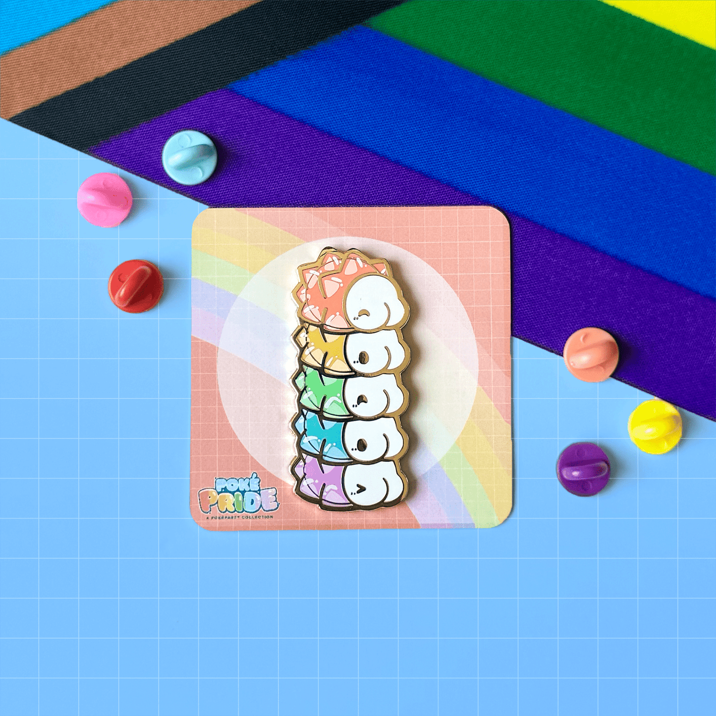 Rainbow Snom PokéPRIDE Pin - HeyyoJojo