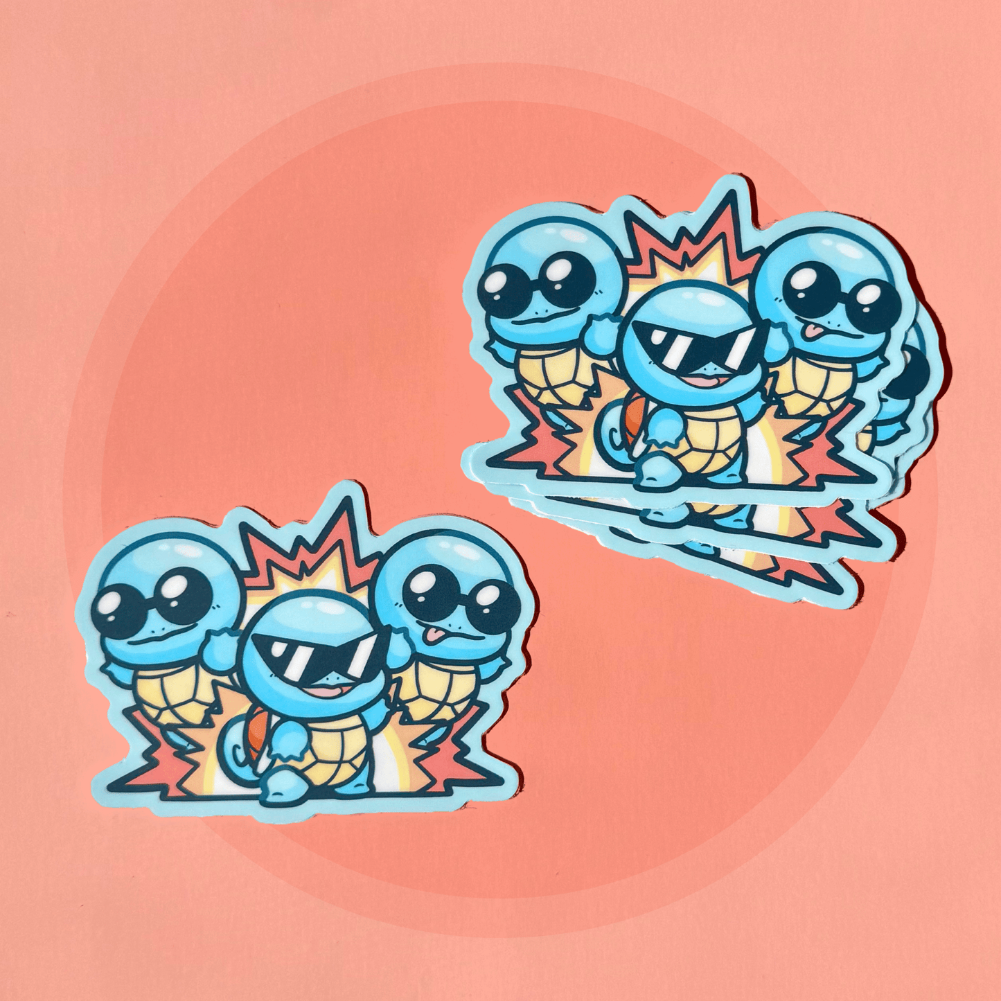 Squritle Squad Party Friend Sticker - HeyyoJojo