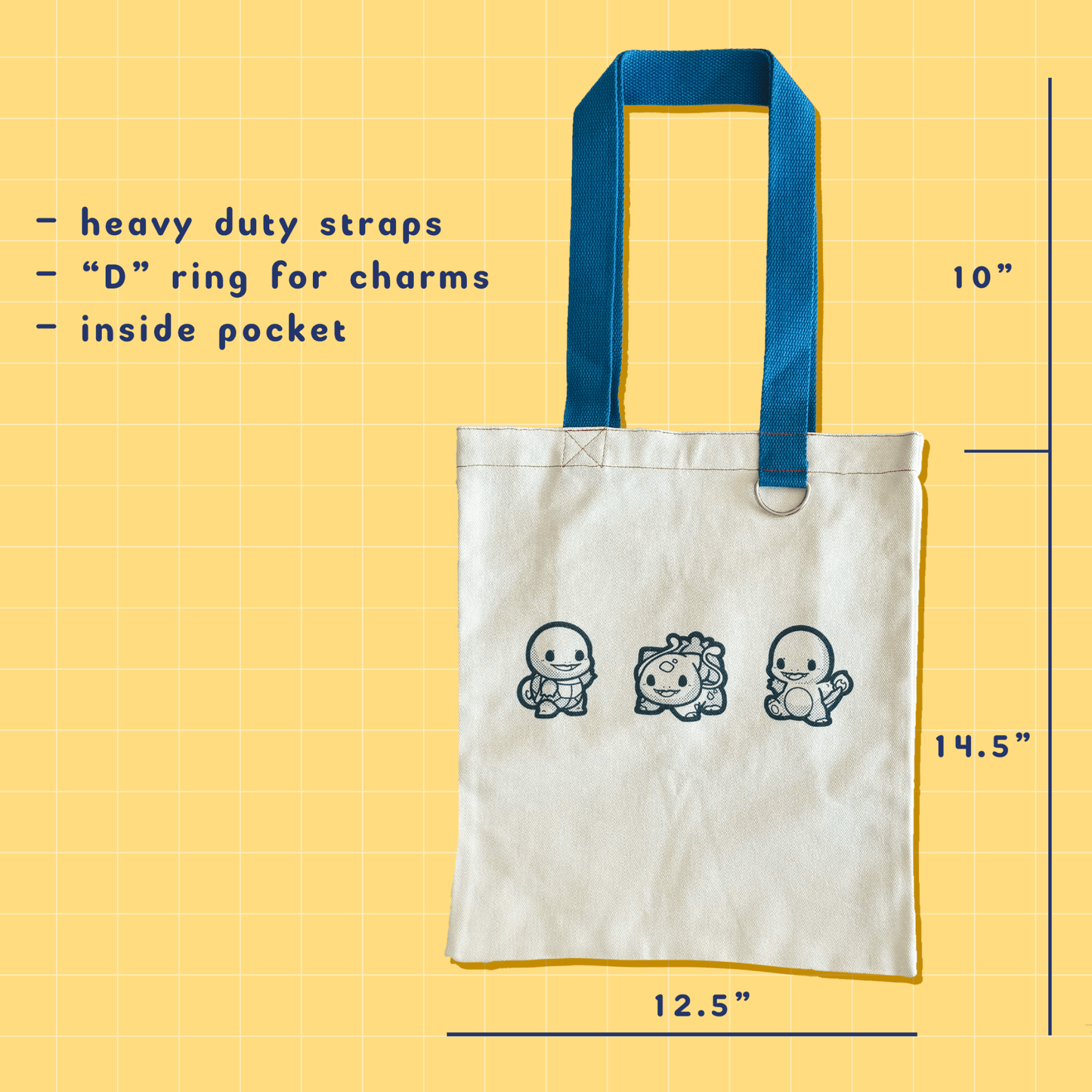 Starters Party Tote Bag | Charm Attachment - HeyyoJojo
