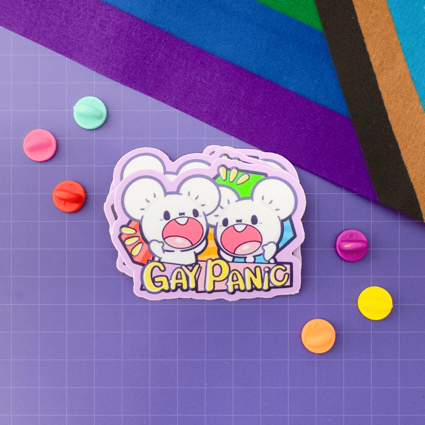 Tandemaus "Panicking!!" PokéPRIDE Sticker - HeyyoJojo