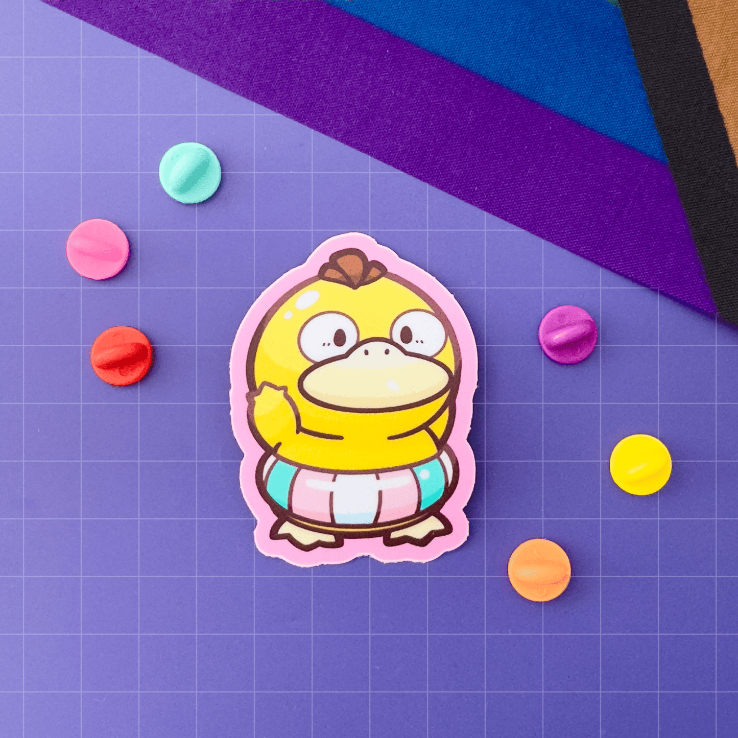 Transgender Psyduck PokéPRIDE Sticker - HeyyoJojo