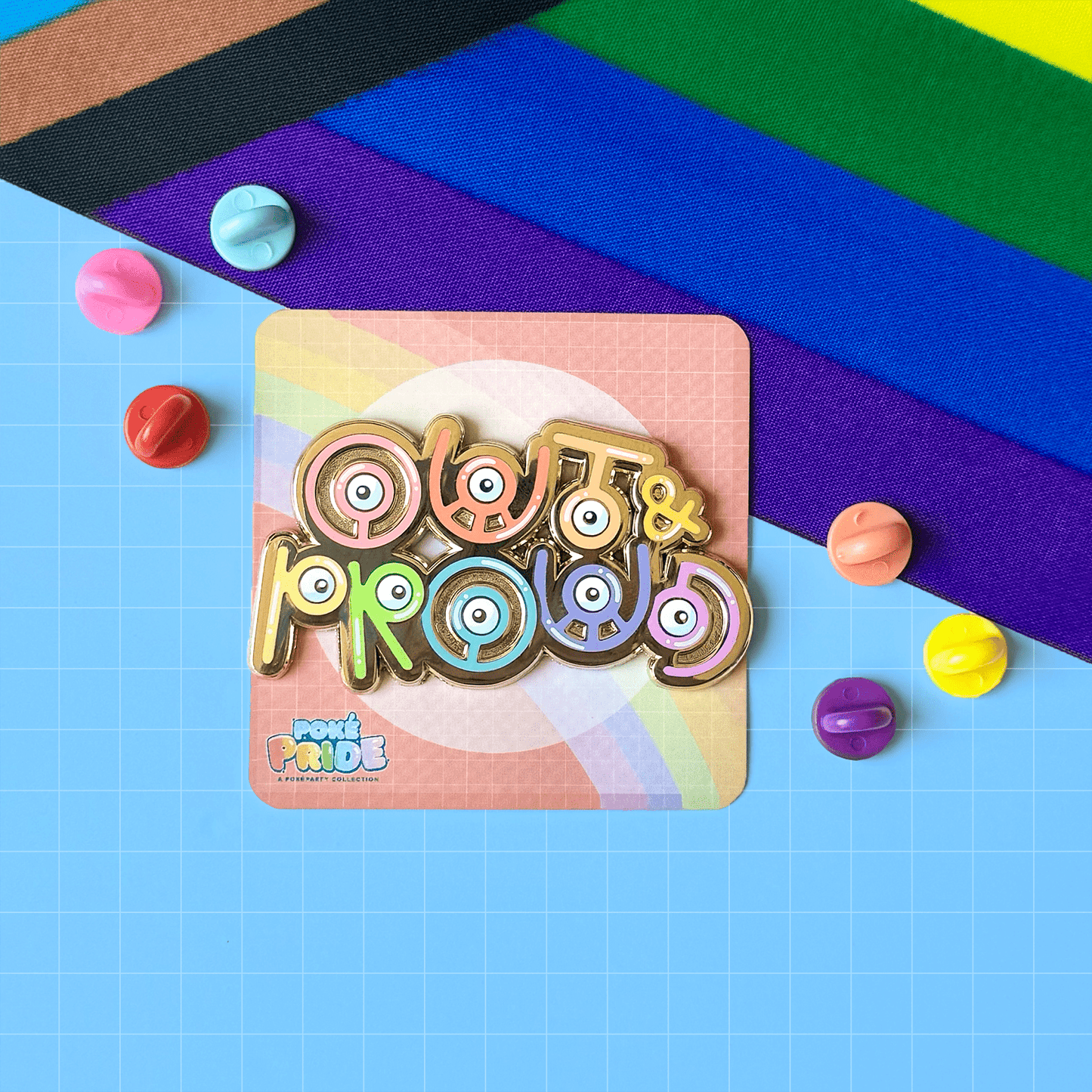 Unown Out&Proud PokéPRIDE Pin - HeyyoJojo