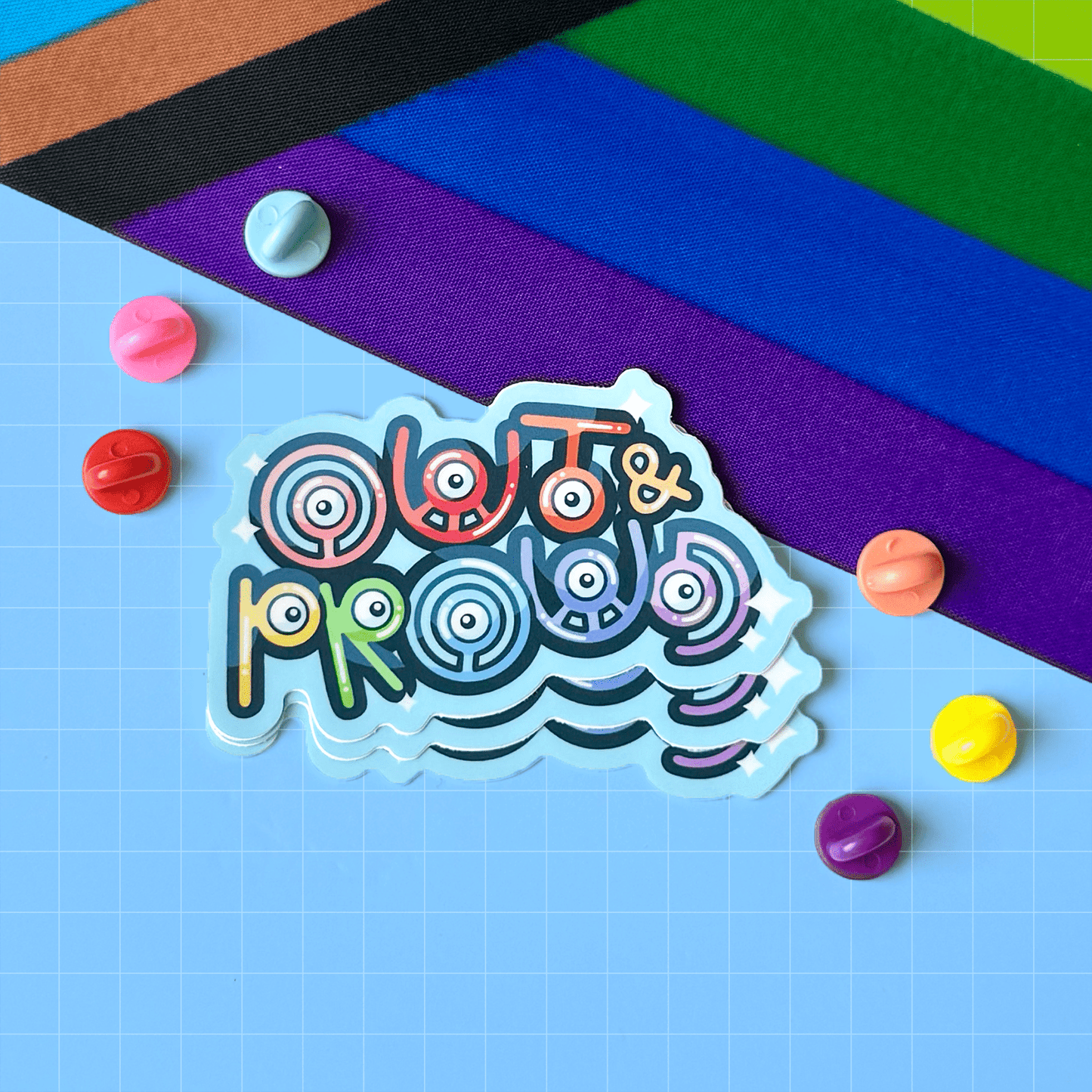 Unown Out&Proud PokéPRIDE Sticker - HeyyoJojo