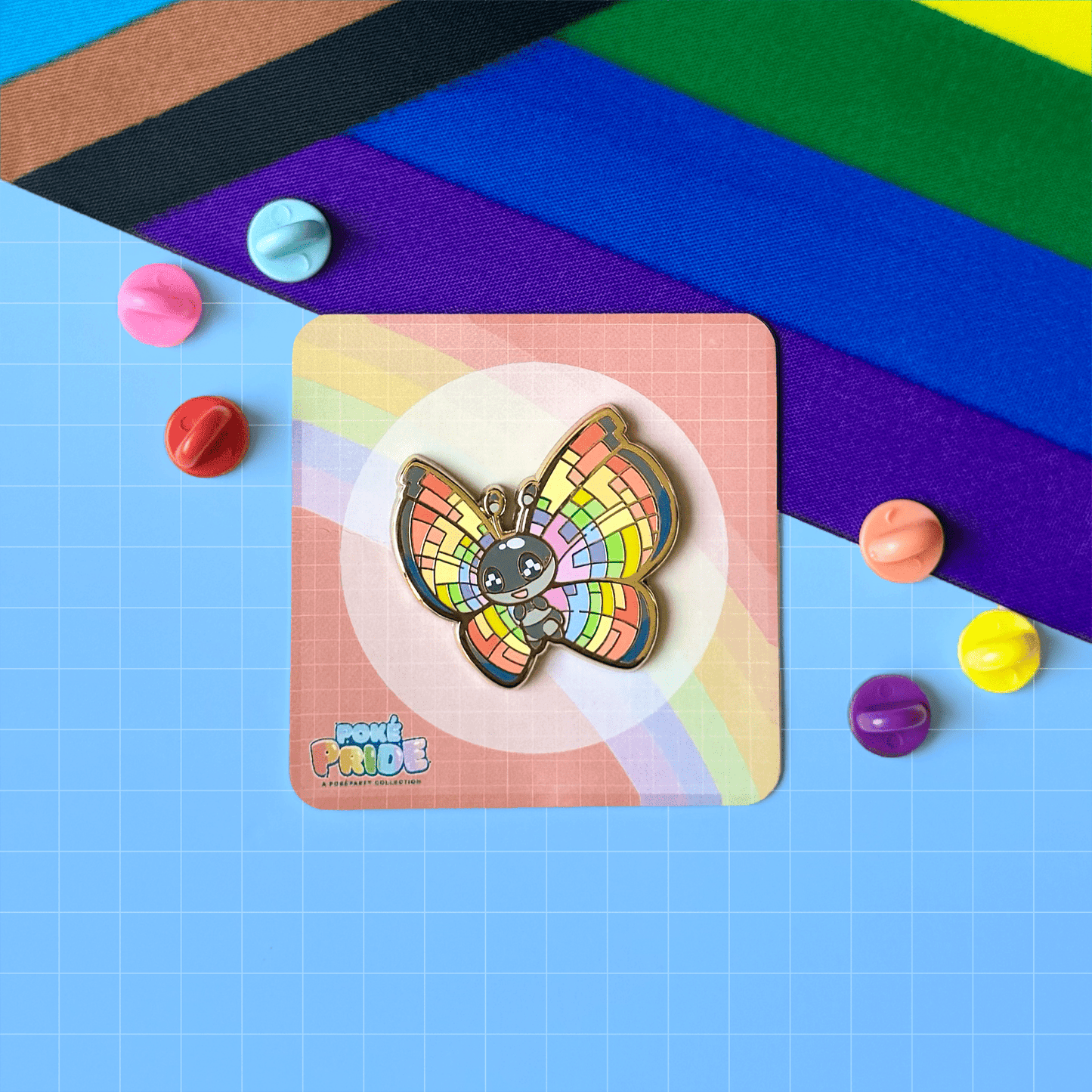 Vivillion PokéPRIDE Pin - HeyyoJojo