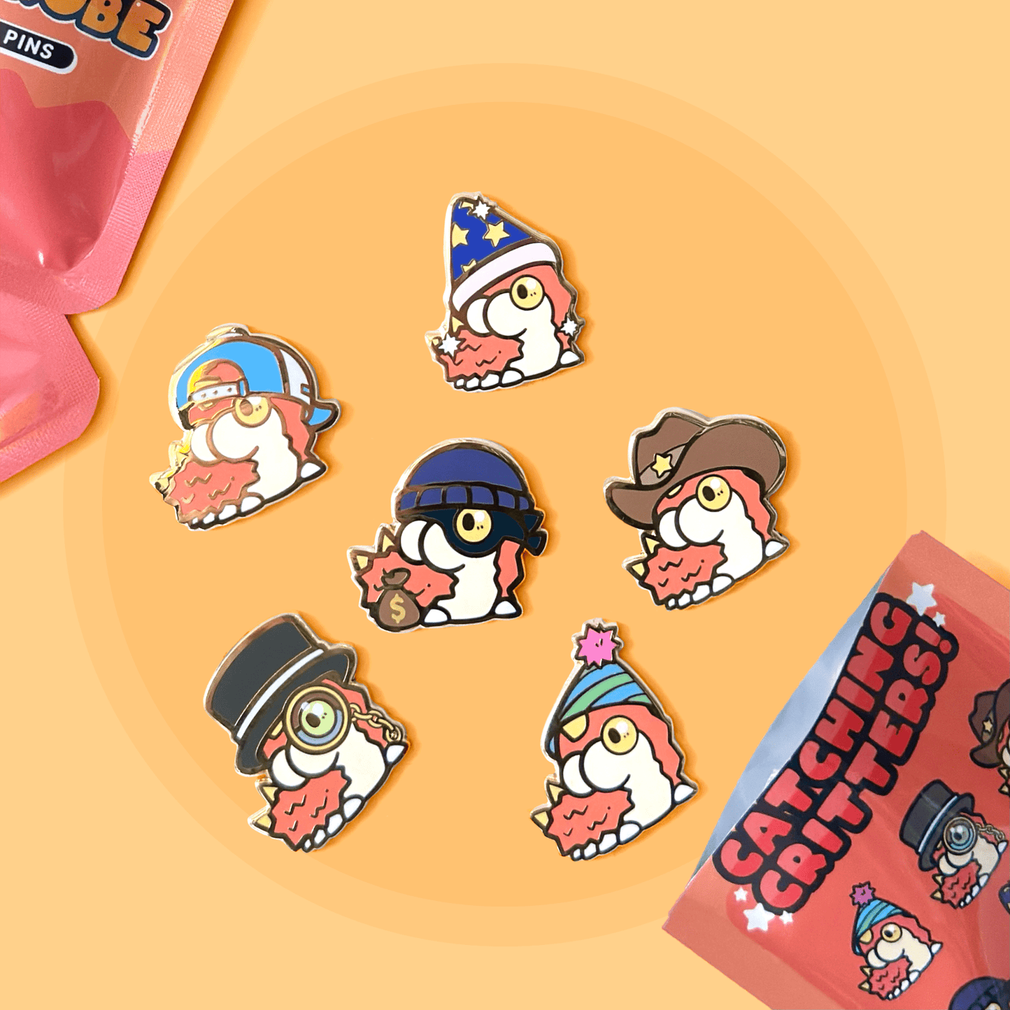 Wormy Wardrobe Mystery Pins - HeyyoJojo