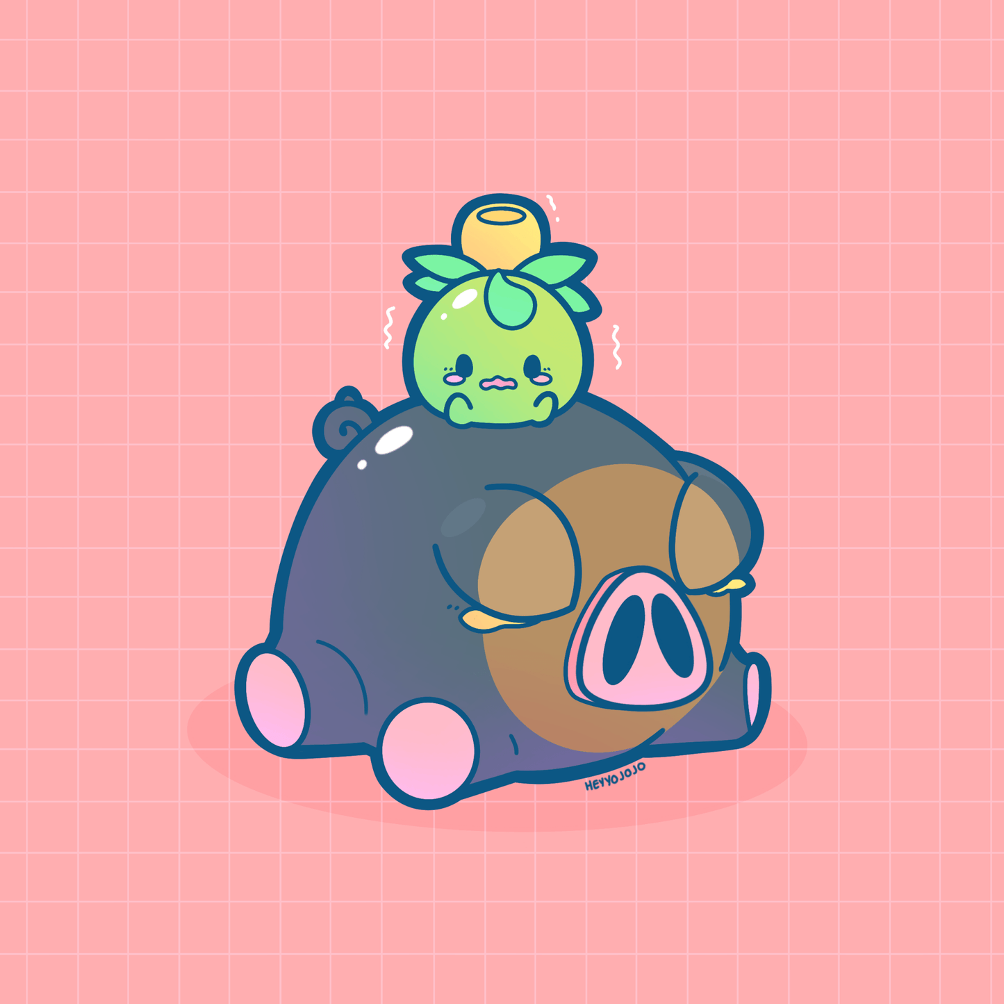 Smoliv & Lechonk Sticker - HeyyoJojo