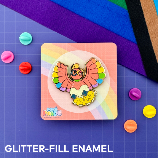 Ho-oh Glitter PokéPRIDE Pin