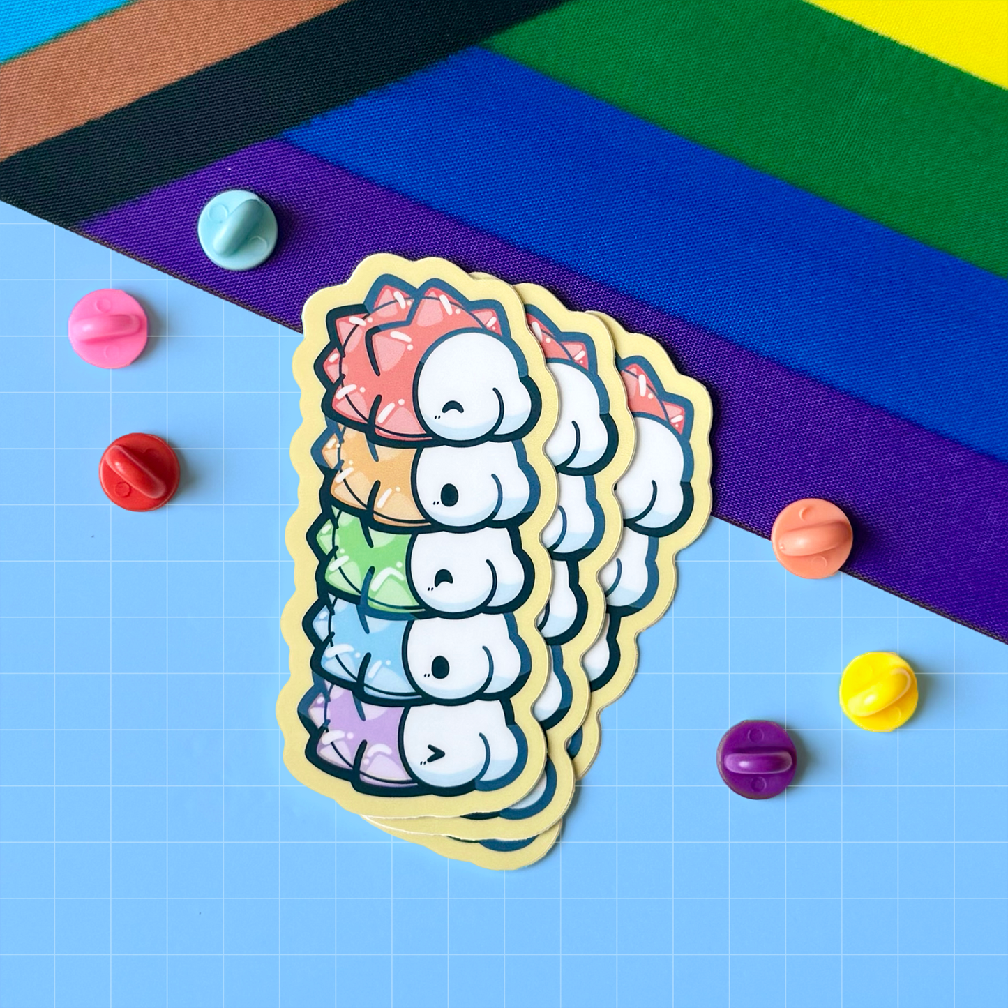 Rainbow Snom PokéPRIDE Sticker