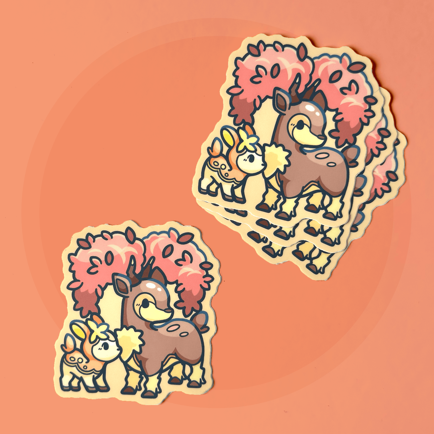 Autumn Sawsbuck Party Friend Sticker - HeyyoJojo