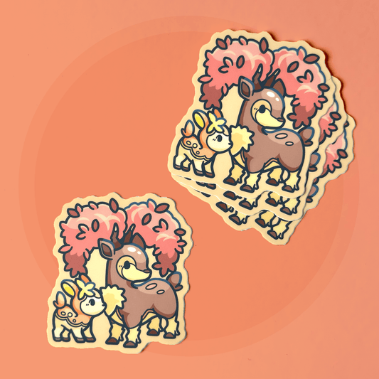 Autumn Sawsbuck Party Friend Sticker - HeyyoJojo