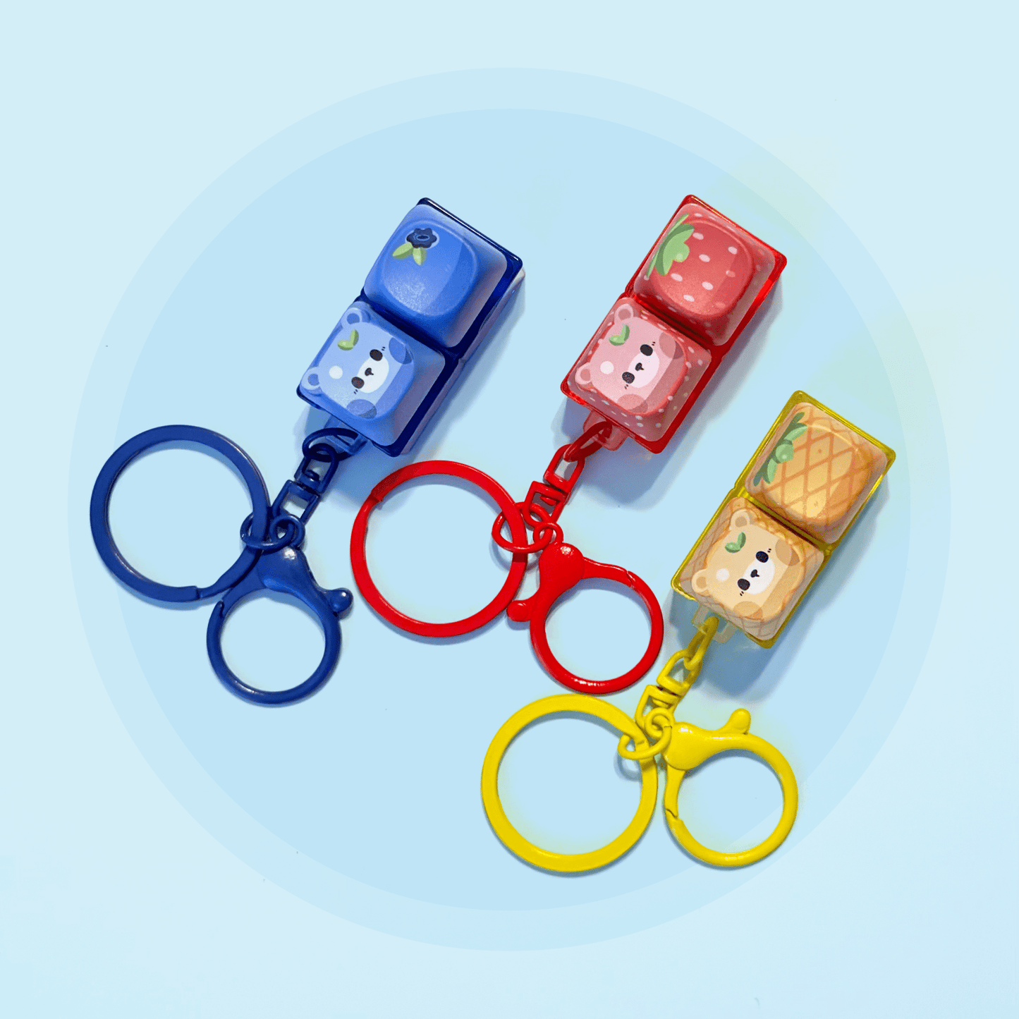 Berry Bear Keycap Keychain - HeyyoJojo