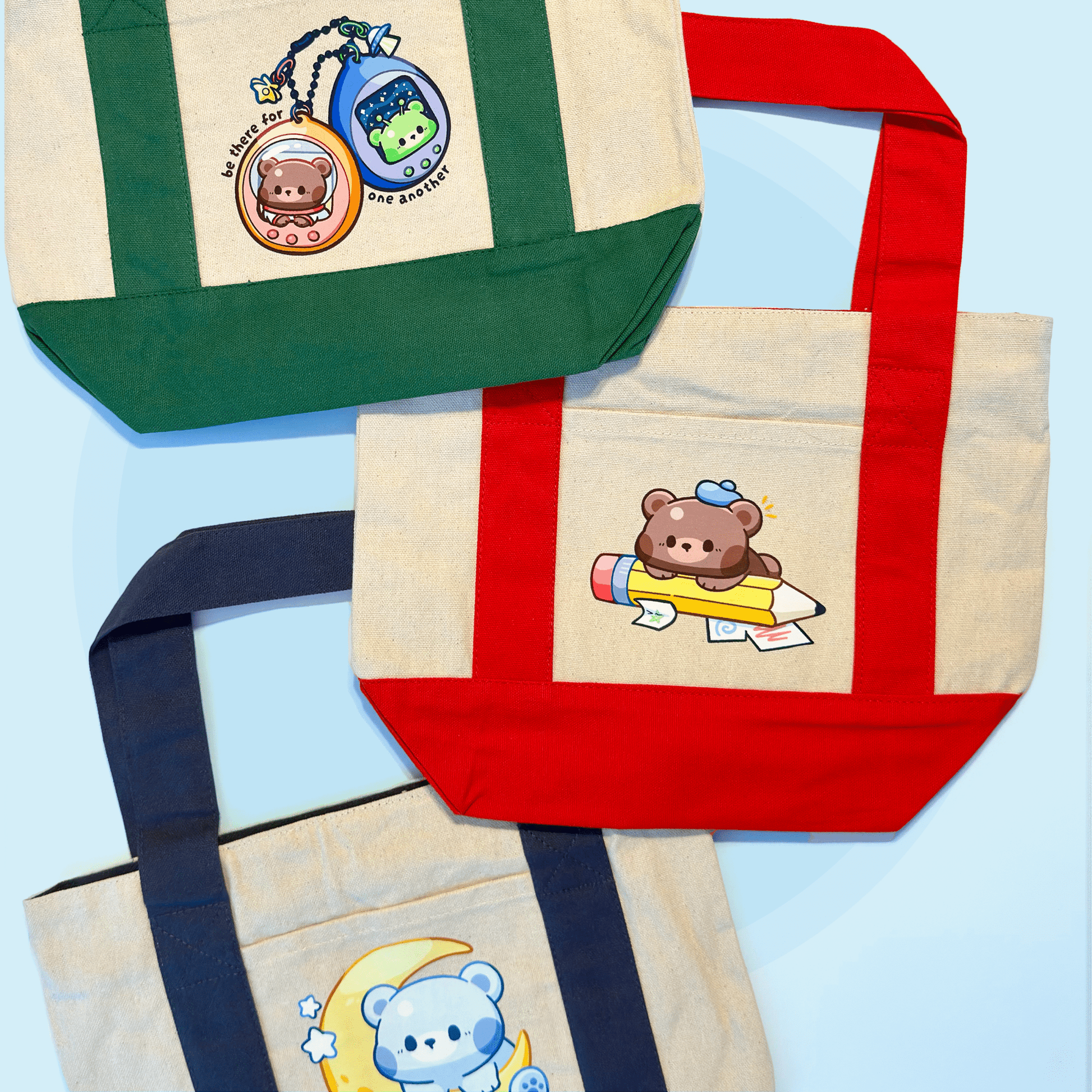 Bestie Bear Mini Zippered Tote - HeyyoJojo