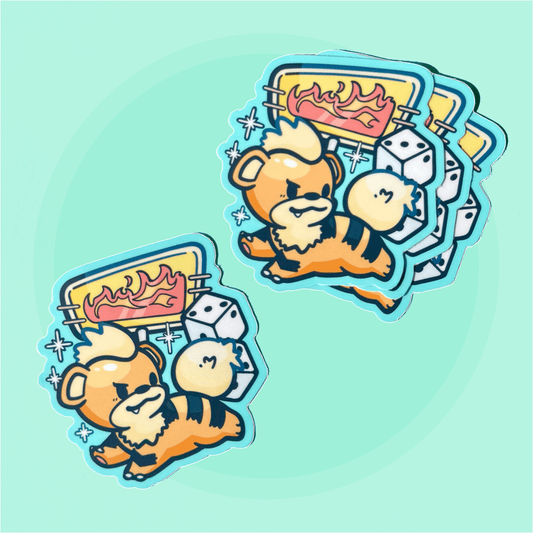 Growlithe Party Friend Sticker - HeyyoJojo