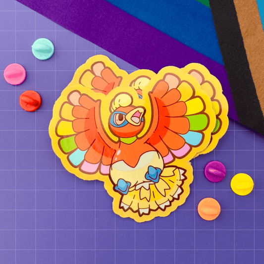 Ho - oh Holograhic PokéPRIDE Sticker - HeyyoJojo