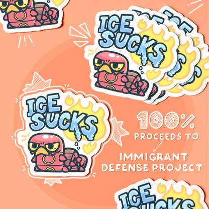 ICE SUCKS Sticker | Fundraiser - HeyyoJojo
