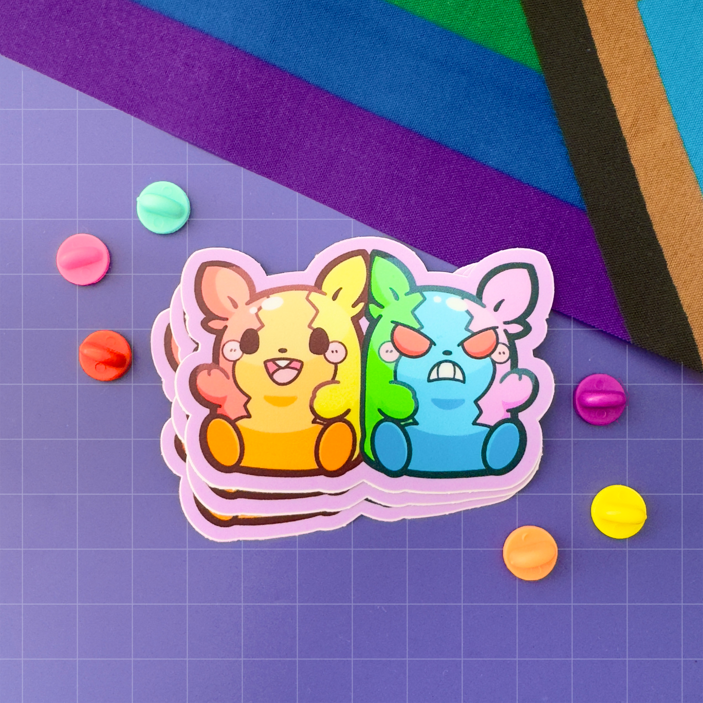 Morpeko Rainbow PokéPRIDE Sticker