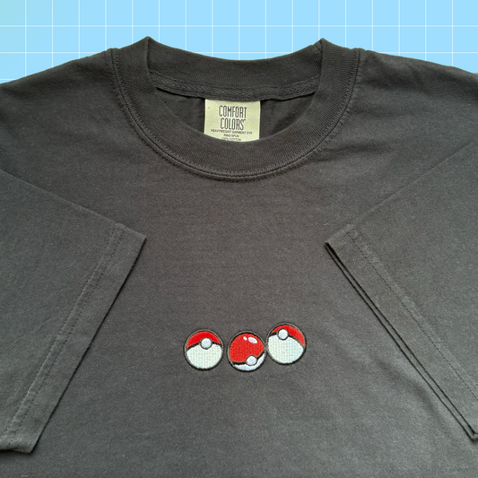 Pokéball Party Embroidered Shirt | Comfort Colors