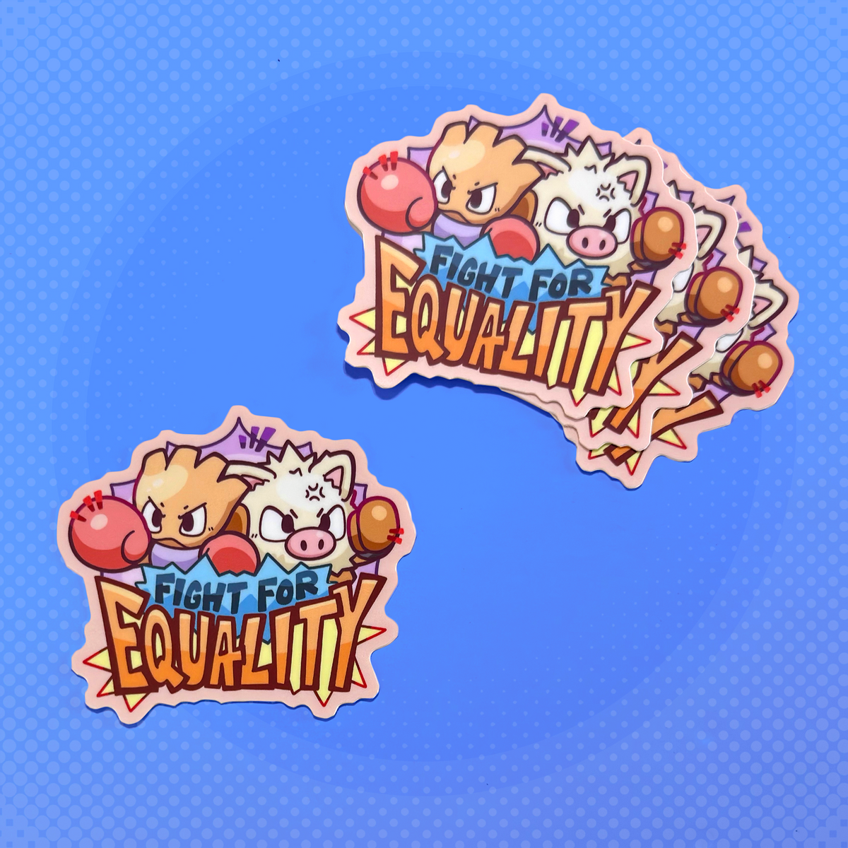 Primeape & Hitmonchan PokéPRIDE Sticker