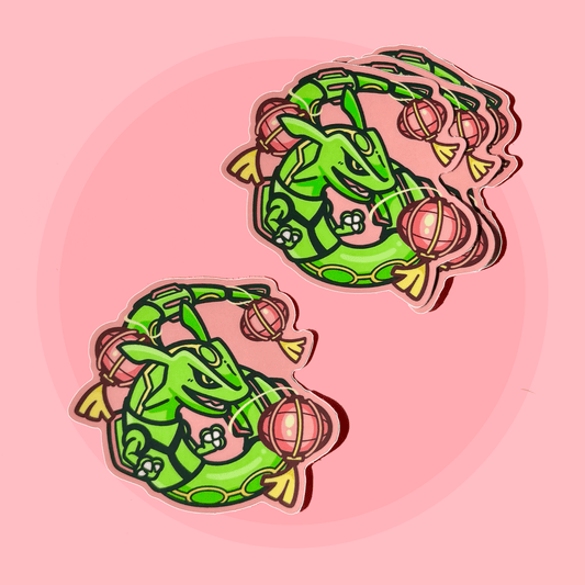 Rayquaza Party Friend Sticker - HeyyoJojo