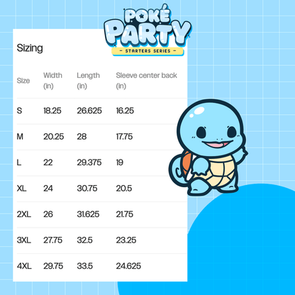 Squirtle Embroidered Shirt | Comfort Colors - HeyyoJojo