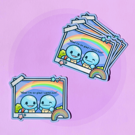 Squirtle Polaroid PokéPRIDE Sticker - HeyyoJojo