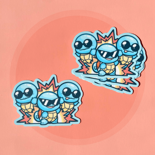 Squritle Squad Party Friend Sticker - HeyyoJojo