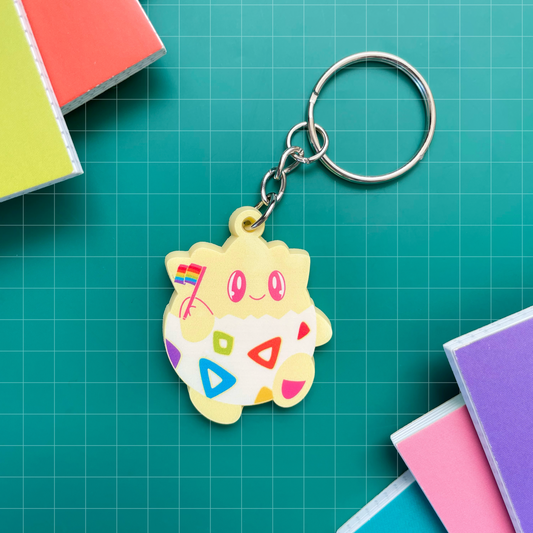 Pride Togepi Gummy Keychain