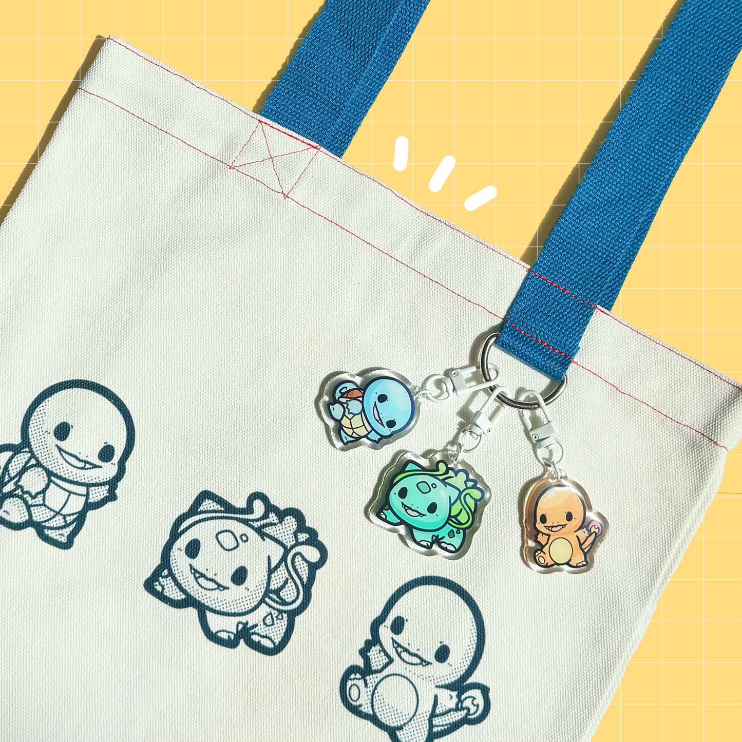 Starters Party Tote Bag | Charm Attachment