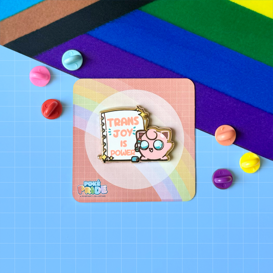 Trans Joy Jigglypuff PokéPRIDE Pin