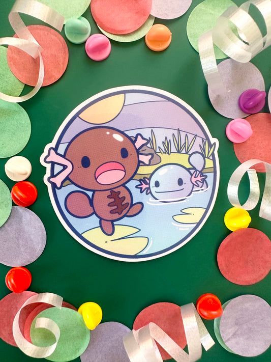 Wooper & Wooper Party Friend Sticker