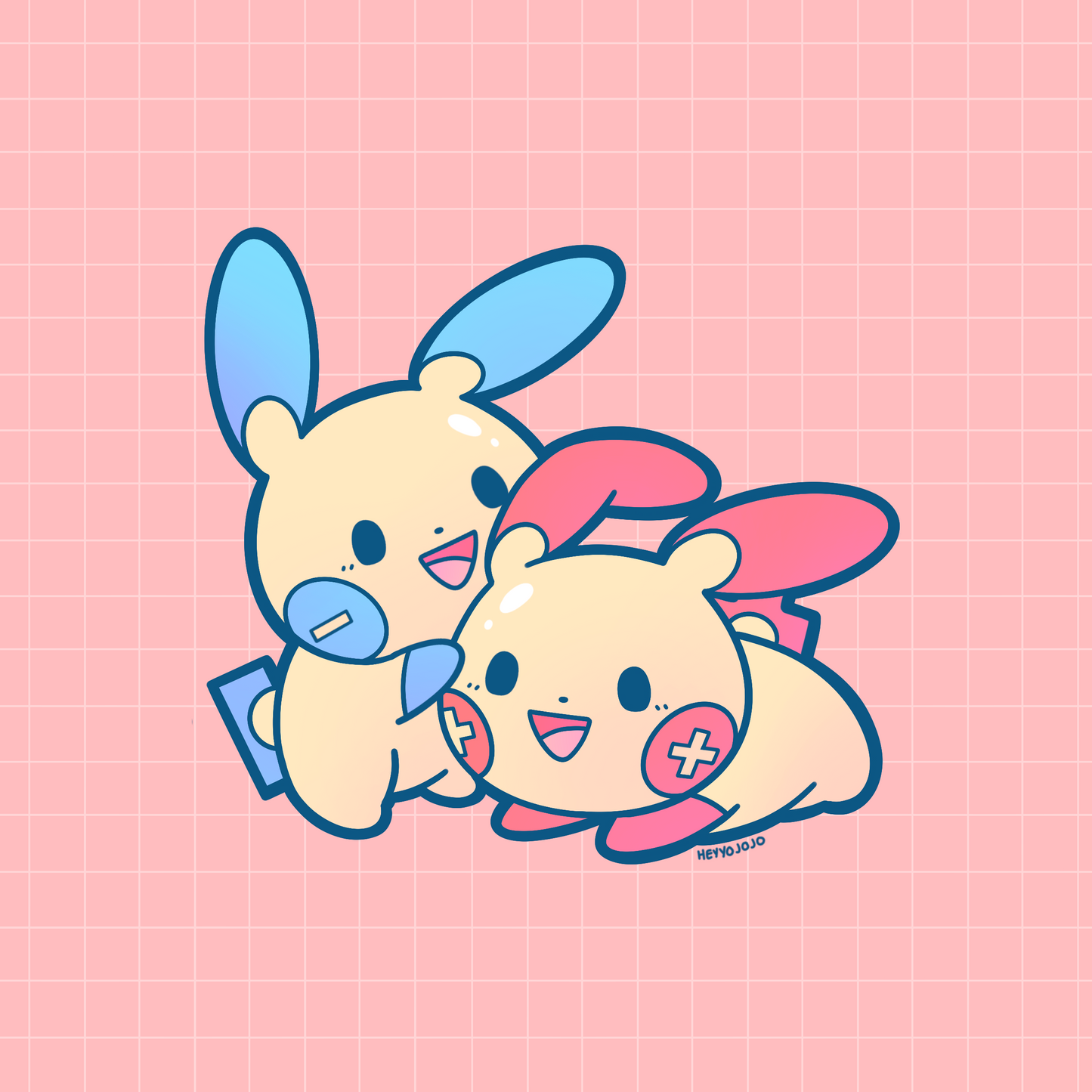 Plusle & Minun Party Friend Sticker