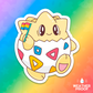 Pride Flag Togepi Sticker | WEATHERPROOF