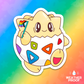 Pride Flag Togepi Sticker | WEATHERPROOF