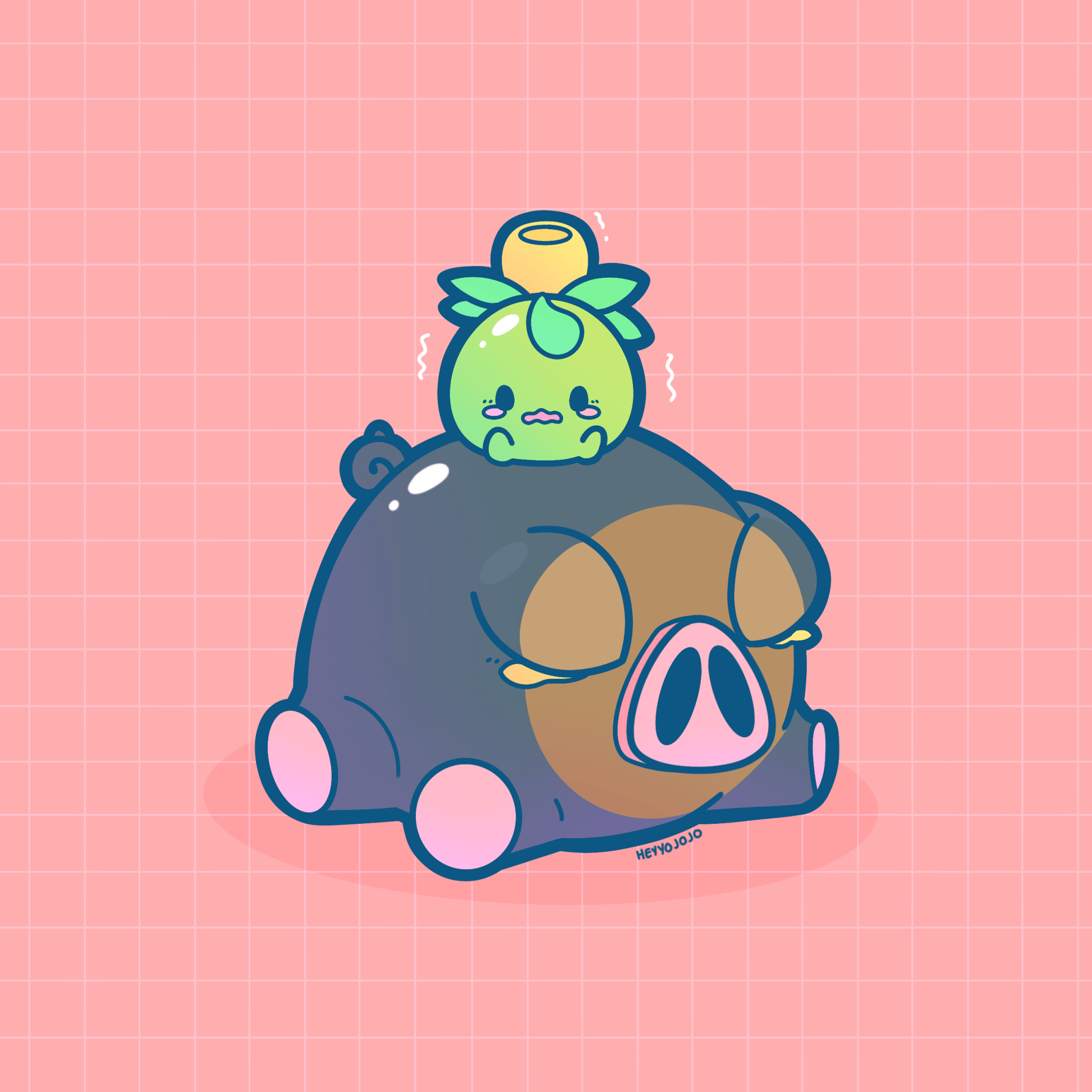 Smoliv & Lechonk Sticker - HeyyoJojo